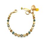 Mariana Bracelet Gorgeous Blues, Amber & Champagne Austrian Crystals Moondrops Gypsy Soul Coll. - Image 3