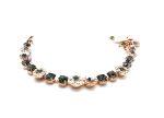 Mariana Bracelet Elegant Bk Diamond & Jet Hematite Swarovski Crystals Inspiration Coll. - Image 2