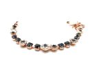 Mariana Bracelet Elegant Bk Diamond & Jet Hematite Swarovski Crystals Inspiration Coll. - Image 3