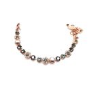 Mariana Bracelet Elegant Bk Diamond & Jet Hematite Swarovski Crystals Inspiration Coll.