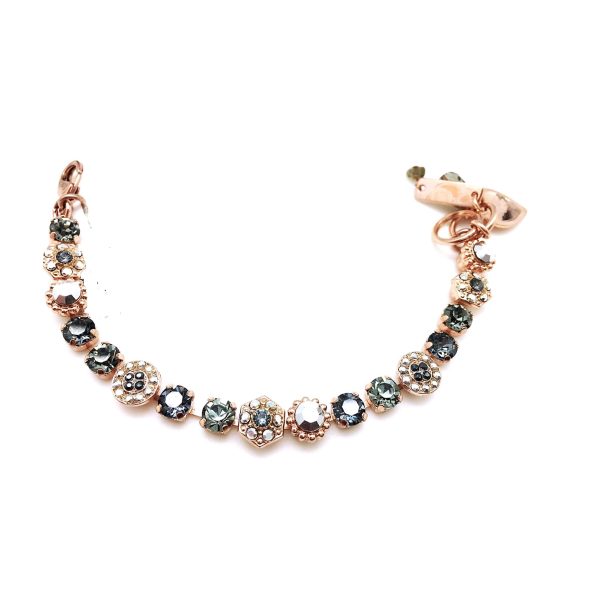 Mariana Bracelet Elegant Bk Diamond & Jet Hematite Swarovski Crystals Inspiration Coll.