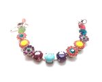 Bracelet By Mariana Woman Turquoise and Aventurine Minerals and Swarovski Crystals - Image 2