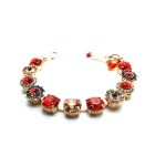 Bracelet By Mariana Woman Stunning Hyacinth and Peach Swarovski Crystals - Image 4
