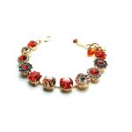 Bracelet By Mariana Woman Stunning Hyacinth and Peach Swarovski Crystals - Image 2