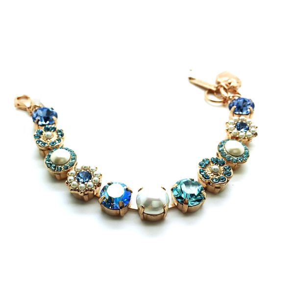 Mariana Bracelet Cream Pearl & Blues Austrian Crystals My Treasures Coll.