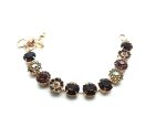 Mariana Bracelet Precious Smoked Topaz & Aurum Swarovski Crystals My Treasures Coll.