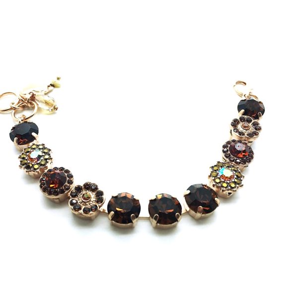 Mariana Bracelet Precious Smoked Topaz & Aurum Swarovski Crystals My Treasures Coll.