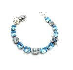 Mariana Bracelet Shimmering Aquamarine, Azure & Pearls Austrian Crystals My Treasures Coll. - Image 2