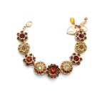 Bracelet By Mariana Woman Exquisite Floral Topaz and White Opal Swarovski Crystals