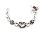 Mariana Bracelet Beautiful Clear & Amethyst Austrian Crystals My Treasures Coll.