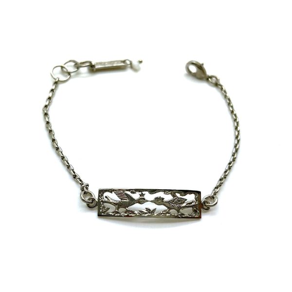 Mariana Bracelet Rhodium Plated Bar Love Birds My Treasures Coll.