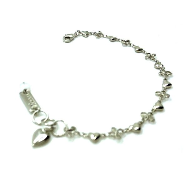 Mariana Bracelet Heart Shaped Love Knot Rhodium Plated My Treasures Coll.