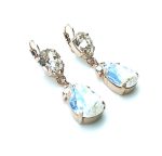 Mariana Earrings Dangling Clears & Whites Swarovski Crystals Kalahari Africa Coll. - Image 3