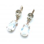 Mariana Earrings Dangling Clears & Whites Swarovski Crystals Kalahari Africa Coll.