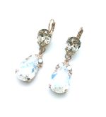 Mariana Earrings Dangling Clears & Whites Swarovski Crystals Kalahari Africa Coll.