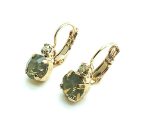 Earrings By Mariana Woman Dainty Grey Opal and Champagne Swarovski Crystals - Image 2