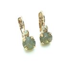 Earrings By Mariana Woman Dainty Grey Opal and Champagne Swarovski Crystals