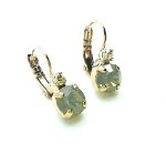 Earrings By Mariana Woman Dainty Grey Opal and Champagne Swarovski Crystals - Image 3