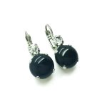 Earrings By Mariana Checkmate Sweet Summer Coll. Soulful Jet Black & Clear Swarovski Crystals - Image 3