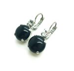 Earrings By Mariana Checkmate Sweet Summer Coll. Soulful Jet Black & Clear Swarovski Crystals - Image 2
