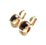 Mariana Earrings Faceted Amber & Moonlight Swarovski Crystals Moon Dance Songbook Coll. - Image 2