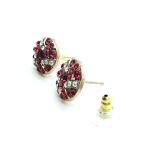 Mariana Earrings Stunning Ruby & Moonlight Austrian Crystals My Treasures Coll. - Image 2