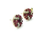 Mariana Earrings Stunning Ruby & Moonlight Austrian Crystals My Treasures Coll. - Image 3
