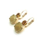 Mariana Earrings Adorable Sand Opal & Topaz Swarovski Crystals My Treasures Coll. - Image 2