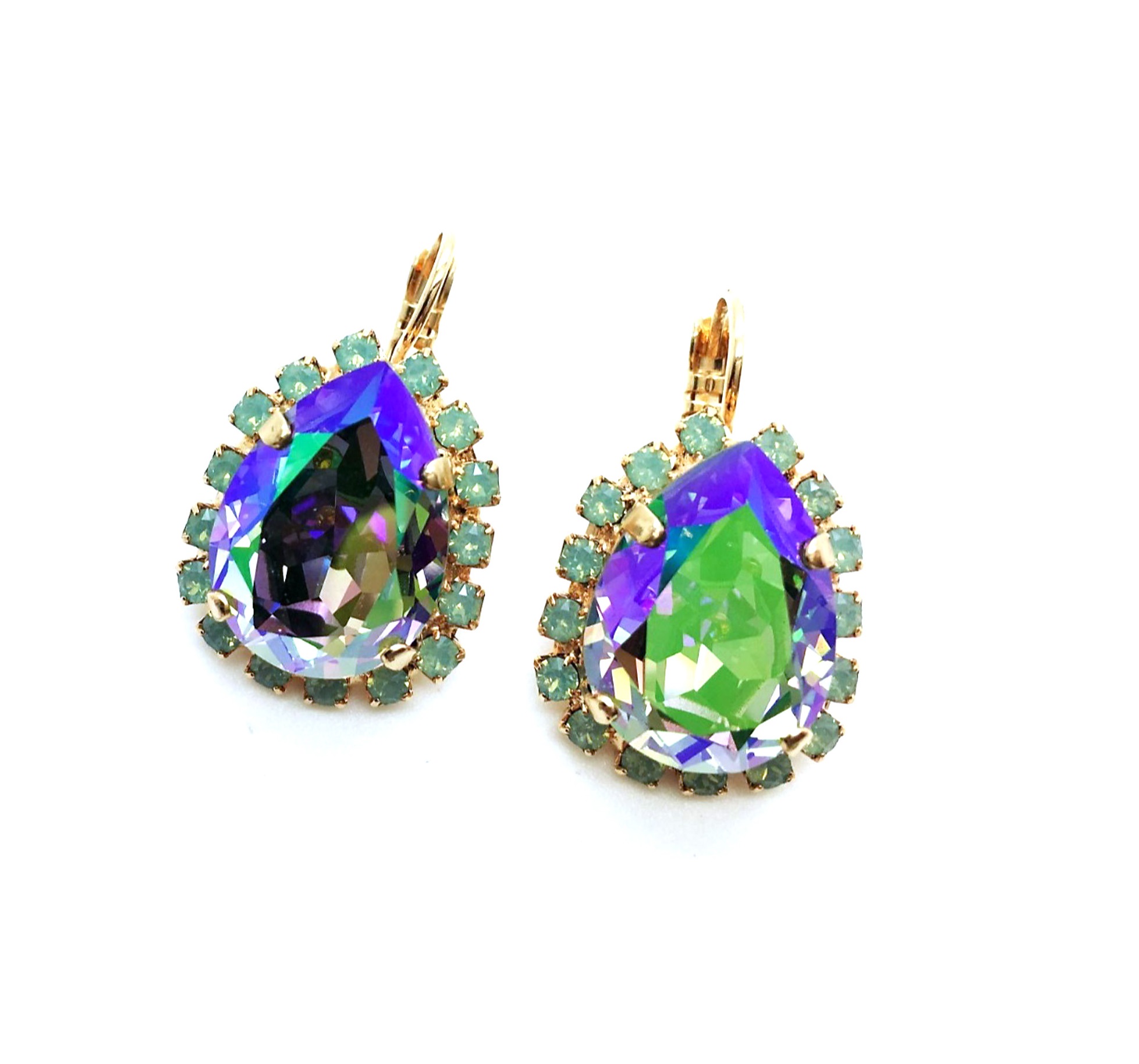 E-1098-3-200390-RG6 (2) Mariana Earrings Elegant Paradise Shine & Pacific Opal Austrian Crystals My Treasures Coll. - Image 1