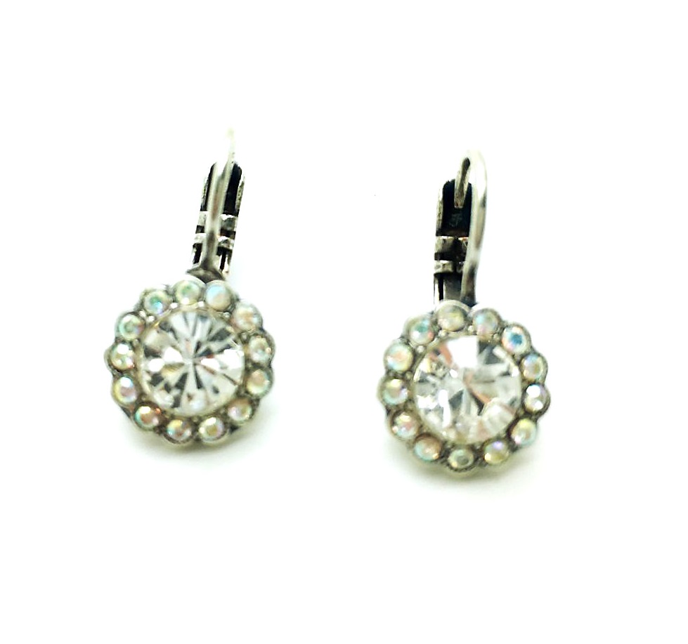 E-1133-001-SP6 (3) Mariana Earrings Dainty Floral Clear Austrian Crystals On A Clear Day Inspiration Coll. - Image 1