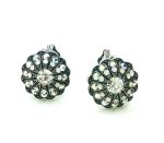 Earrings By Mariana Sweet Summer Coll. Glitzy Floral Clear, White Opal & AB Austrian Crystal