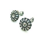 Earrings By Mariana Sweet Summer Coll. Glitzy Floral Clear, White Opal & AB Austrian Crystal - Image 2