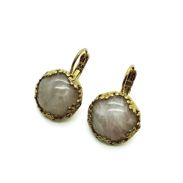 Earrings By Mariana Woman Fashion Faithful Rose Quartz Mineral