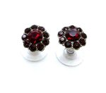 Mariana Earrings Flower Shaped Garnet Swarovski Crystals My Treasures Coll. - Image 2