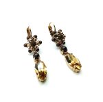 Mariana Earrings Finely Detailed Smoked Topaz & Amber Swarovski Crystals Nostalgia Coll. - Image 3