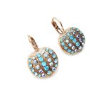 Mariana Earrings Acorn Shaped Aquamarine & AB Swarovski Crystals My Treasures Coll. - Image 2