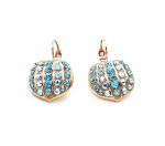 Mariana Earrings Acorn Shaped Aquamarine & AB Swarovski Crystals My Treasures Coll. - Image 3