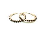 Mariana Earrings Hoop Beaded Siam Swarovski Crystals My Treasures Coll. - Image 2