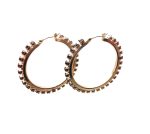 Mariana Earrings Hoop Beaded Siam Swarovski Crystals My Treasures Coll.