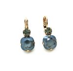 Mariana Earrings Sophisticated Drk Grey & Blk Diamond Swarovski Crystals My Treasures Coll.