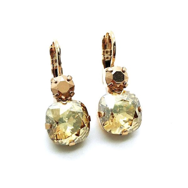 Mariana Earrings Simply Elegant Rose Gold & Golden Shadow Swarovski Crystals My Treasures Coll.
