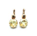 Mariana Earrings Simply Elegant Rose Gold & Golden Shadow Swarovski Crystals My Treasures Coll. - Image 3