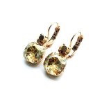 Mariana Earrings Simply Elegant Rose Gold & Golden Shadow Swarovski Crystals My Treasures Coll. - Image 2