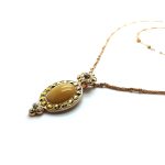 Necklace Pendant By Mariana Woman Yellow Jasper Swarovski Crystals