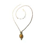Necklace Pendant By Mariana Woman Yellow Jasper Swarovski Crystals - Image 3