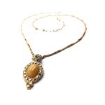 Necklace Pendant By Mariana Woman Yellow Jasper Swarovski Crystals - Image 2