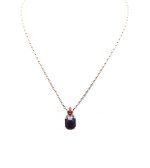 Mariana Necklace Pendant Elegant Cyclamen Opal & Peach Swarovski Crystals Xenia Odyssey Coll. - Image 2