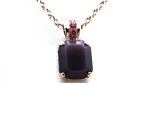 Mariana Necklace Pendant Elegant Cyclamen Opal & Peach Swarovski Crystals Xenia Odyssey Coll.