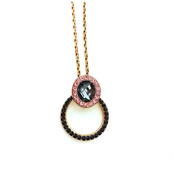 Mariana Necklace Pendant Glamorous Greys & Pinks Austrian Crystals Madagascar Africa Coll.