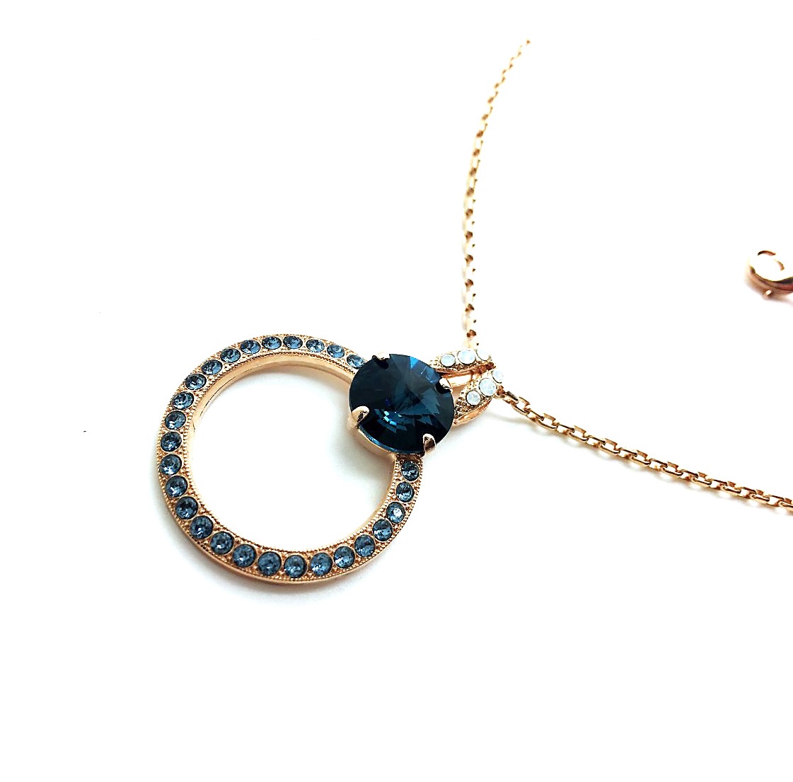 N-5030-2-1069-RG (1) Mariana Necklace Pendant Sophisticated Blues & Whites Austrian Crystals Mood Indigo Songbook Coll. - Image 1